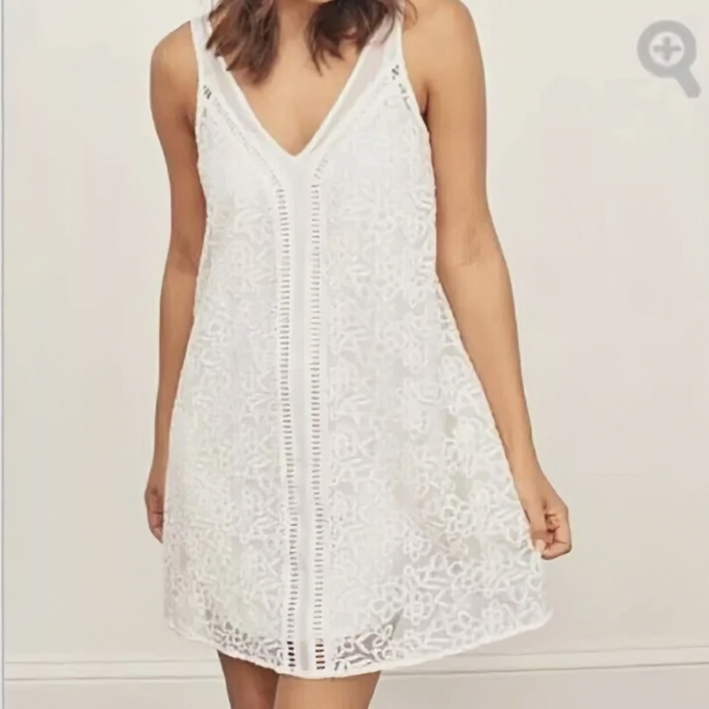 Abercrombie & Fitch Ivory Lace Slip Dress